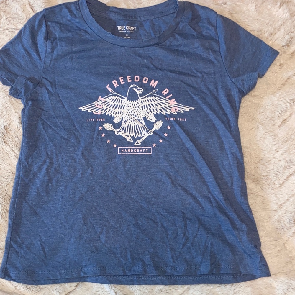 True Craft Navy Tee with Eagle Design